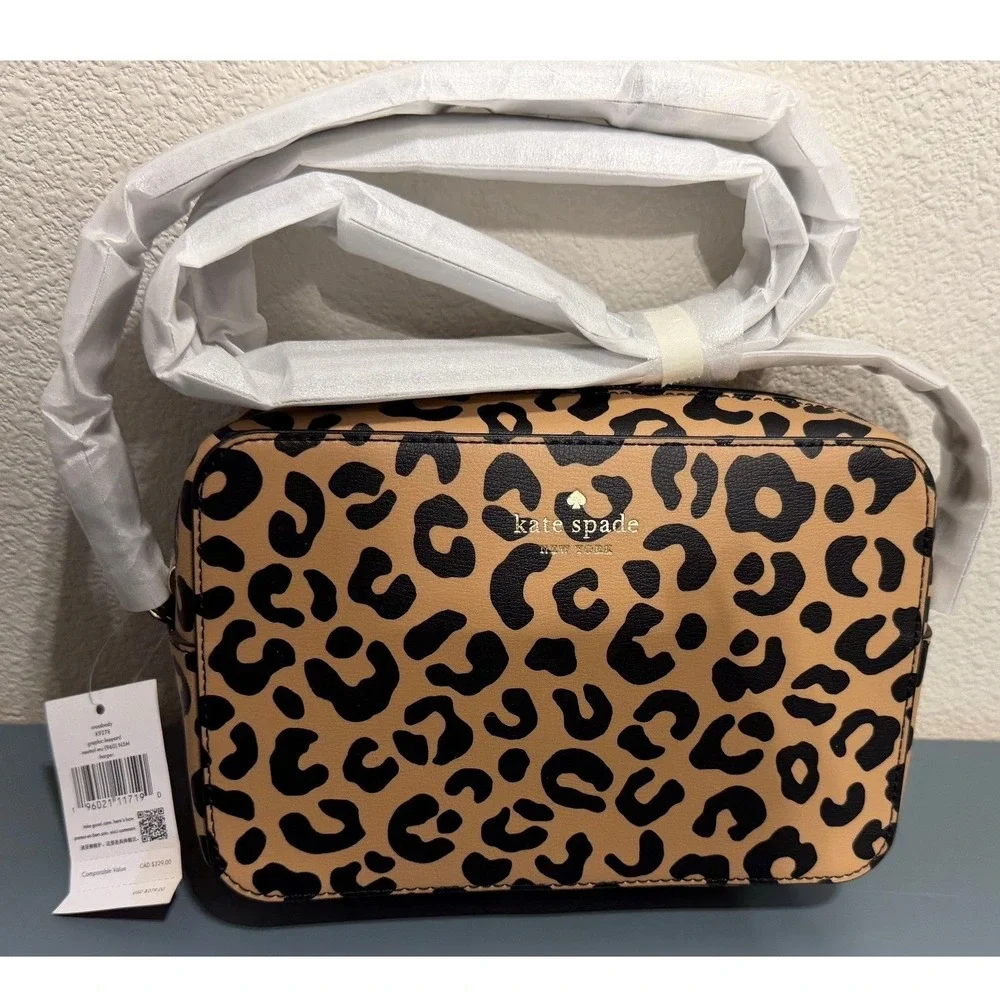 Kate Spade Harper Crossbody Bag‎ Leopard NWT